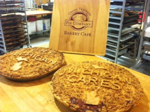 Theses pies from Grand Traverse Pie Co. will help feed the volunteers during the Belle Isle Cleanup event.