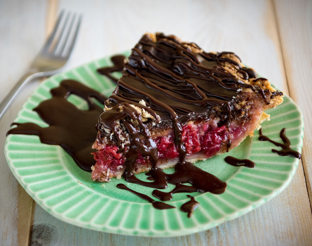 Cherry Ganache Pie at Grand Traverse Pie Company for the holidays! 